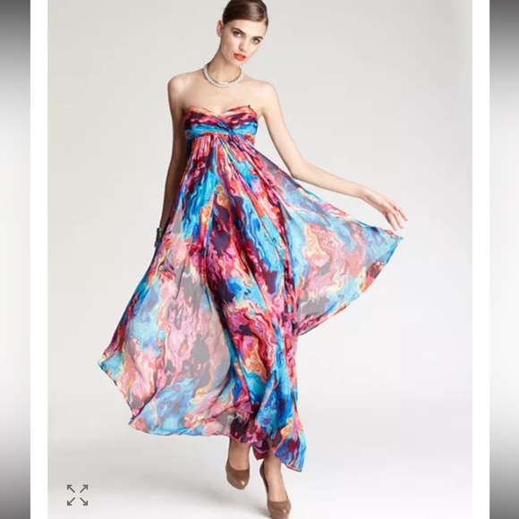 Laundry by Shelli Segal Gown - Spring Sunset Strapless Empire Gown/4 - Picture 1 of 11